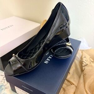 Cole Haan Glossy Black Wedges